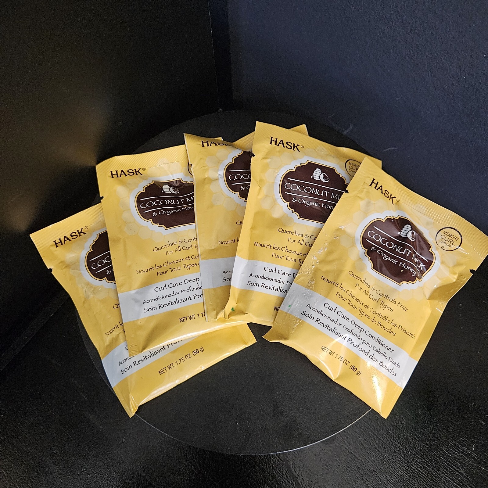 5 PACK Hask Coconut Milk & Honey Curl Care Deep Conditioner 1.75 Oz 1