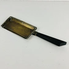 Antique 1910-1920s Silent Butler Crumb Catcher Dust Pan Table Sweeper Brass 11”