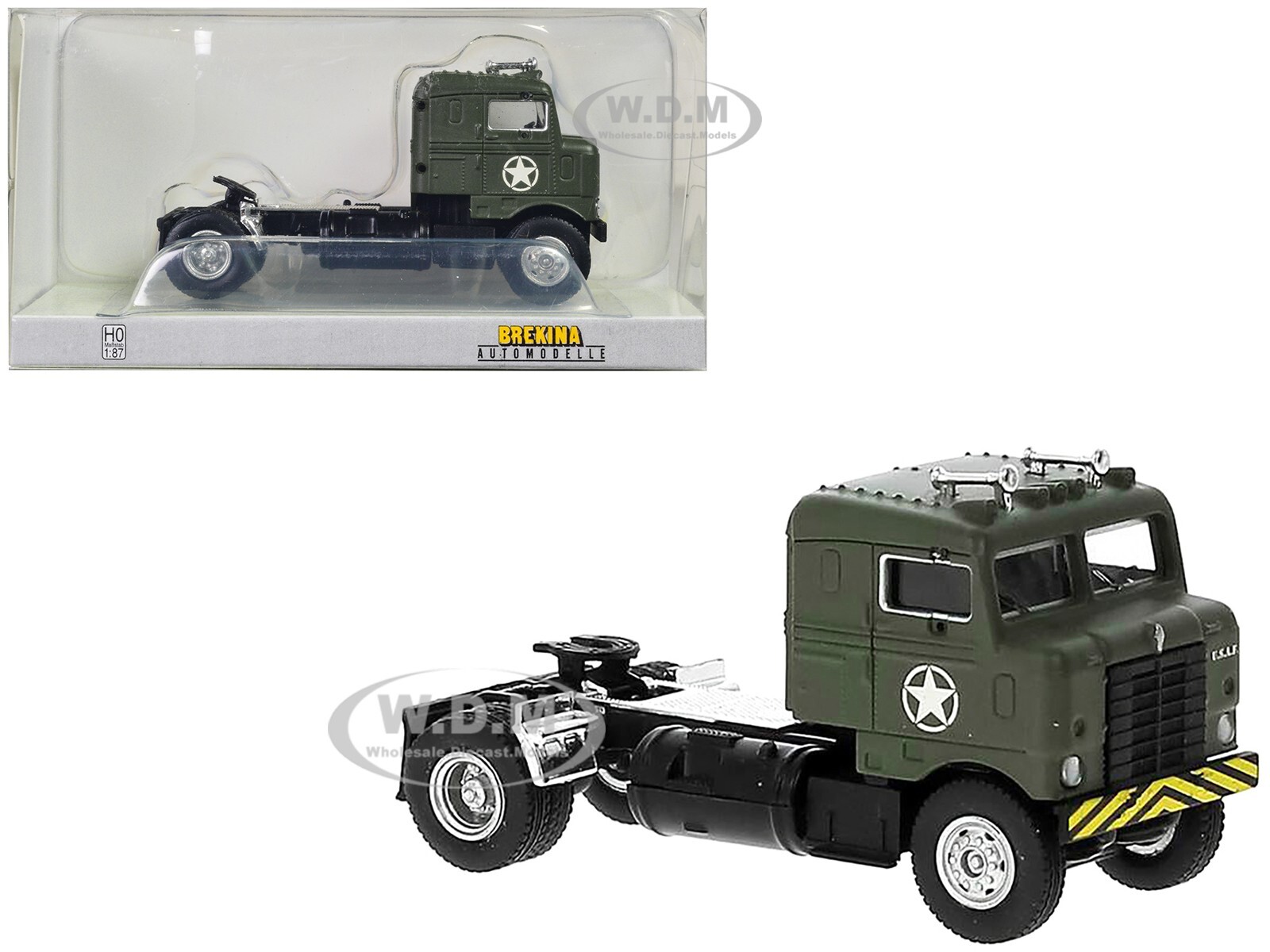СЕДЕЛЬНЫЙ ТЯГАЧ KENWORTH BULLNOSE 1950 ГОДА ВЫПУСКА, МОДЕЛЬ ВВС США 1/87 (HO) ОТ BREKINA BRE85954