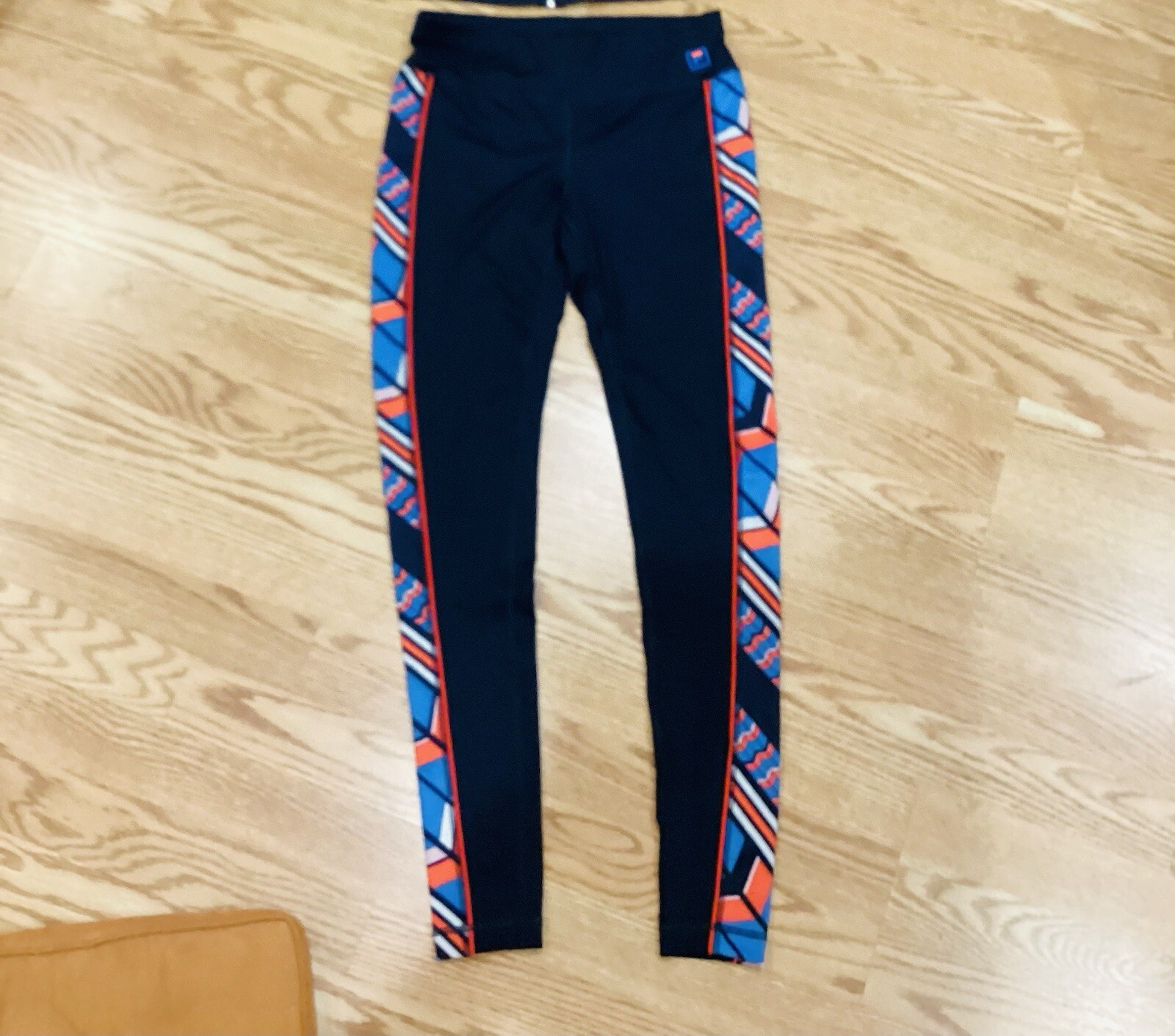 Fila Sport Leggings Blu Pantaloni Sportivi Performance Donna Piccolo Allenamento Elasticizzato