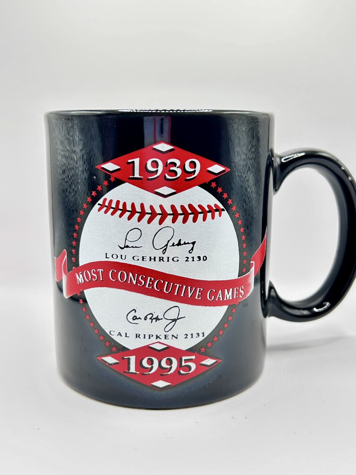 Lou Gehrig & Cal Ripken MLB Most Consecutive Games Cup Baseball Mug Coffee Tea