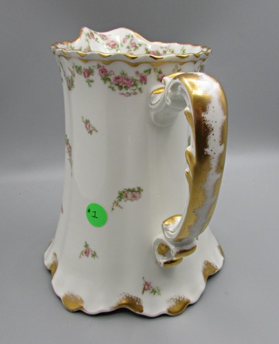 Haviland Large Pitcher #2 - Pink Rose Garlands Schleiger 270F - Picture 3 of 7
