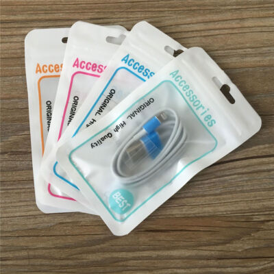Plastic Hang Hole Bag Matte Self Seal Bag Retail Packaging Pouch For Accessories