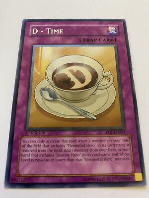 d time yugioh card Amazon.com: Yu-Gi-Oh! - D - Time (EOJ-EN053) - Enemy of Justice - Unlimited  Edition