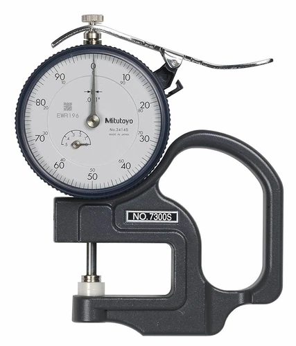 Mitutoyo 7300SCAL Dial Thickness Gauge, Flat Anvil