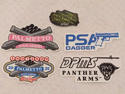 Palmetto State Armory Sticker PSA Dagger DPMS (Lot of 5) SHOT SHOW 2025 ...