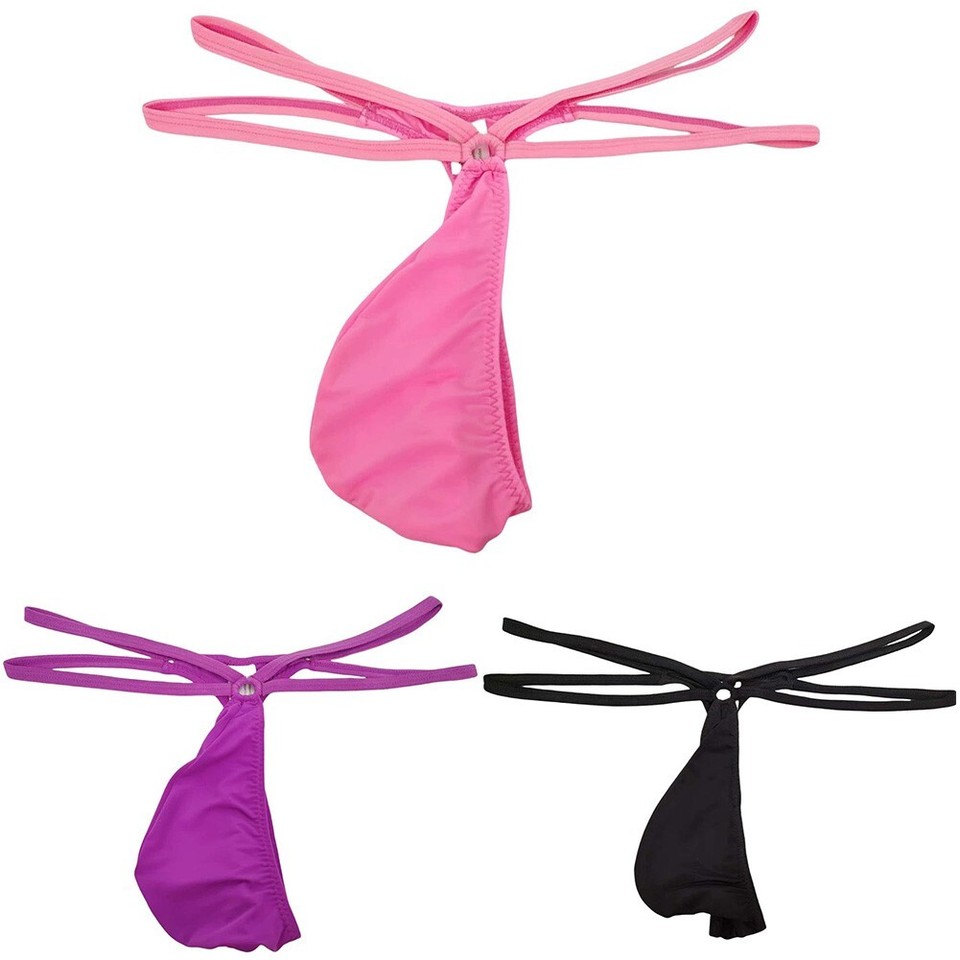 Men's Sexy G String Ice Silk Underwear Thin and Breathable for Daily