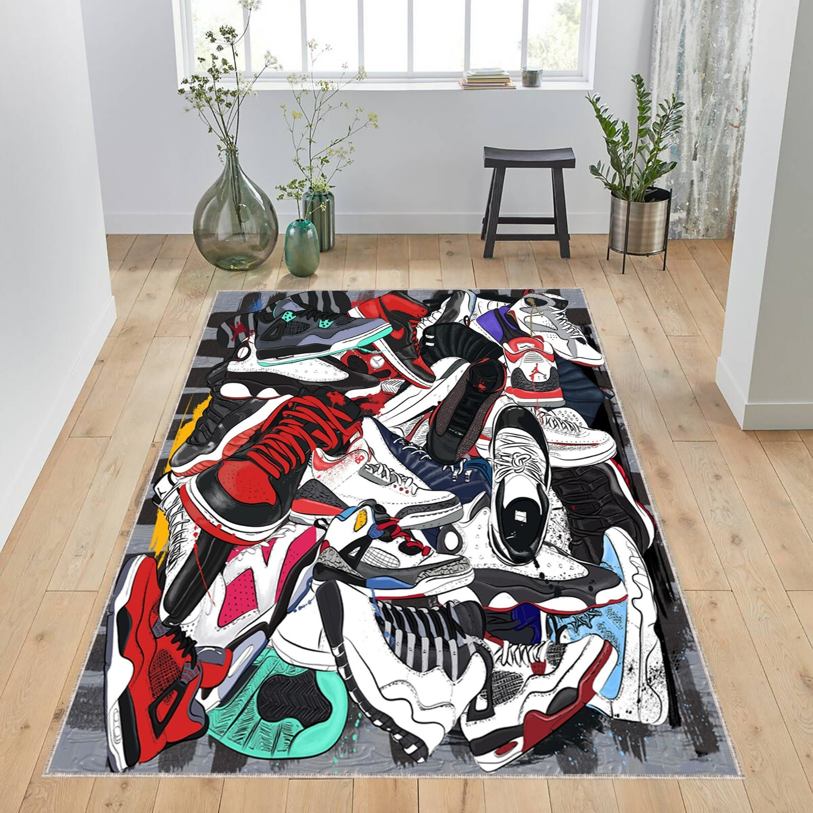 Sneakers, Sneaker Rug, Flying Man Carpet, Jupman, Sneakers Shoes Rug-image