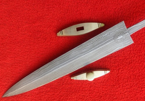 "Meine Ehre heißt Treue" Damascus Steel German SS Dagger Blade with Guard & Nut - Picture 14 of 15