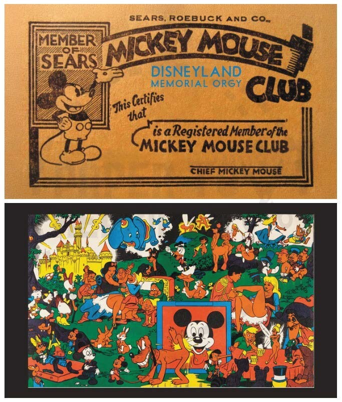 DISNEYLAND MEMORIAL ORGY CLUB MEMBERSHIP CARD - BLUE ELEPHANT