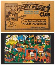 DISNEYLAND MEMORIAL ORGY CLUB MEMBERSHIP CARD - BLUE ELEPHANT - VINTAGE REPRINT