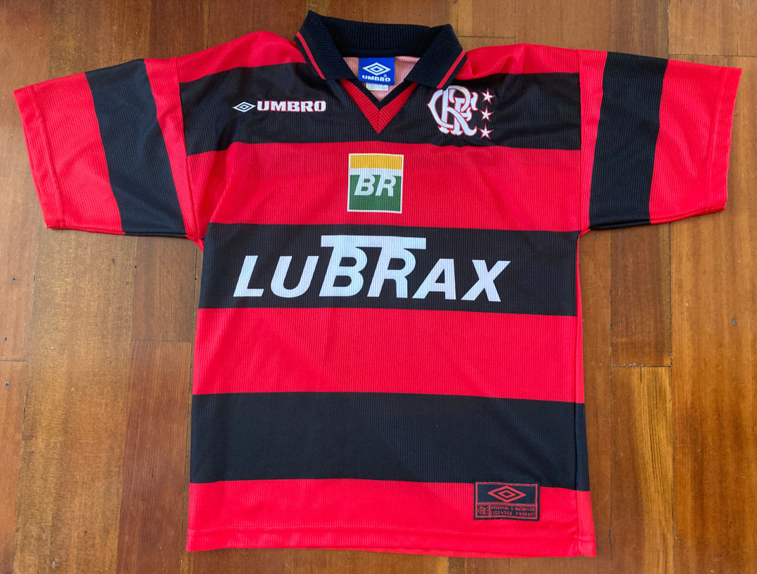Vtg Umbro Flamengo Lubrax Football Brazil Soccer 90s Home Jersey Petrobras S #11
