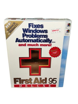First Aid 95 For Windows DELUXE  win95 CDROM Version CyberMedia BIG BOX Complete