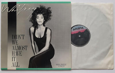 12'' MAXI VINYL / WHITNEY HOUSTON ''DIDN'T WE ALMOST HAD IT ALL'' NEUWERTIG / NM