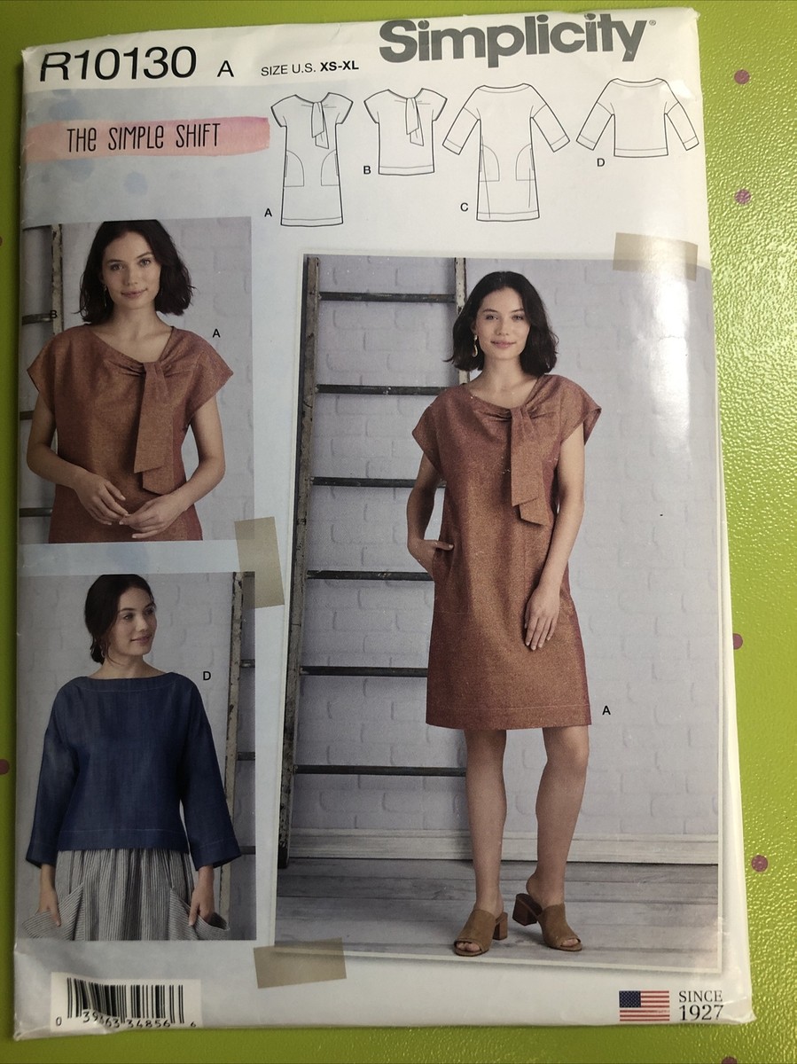 Simplicity Sewing Pattern R10130 Misses Dresses or Tops XS