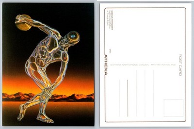 Peter Goodfellow Discus Thrower Postcard Athena Art Sci-Fi Sport England