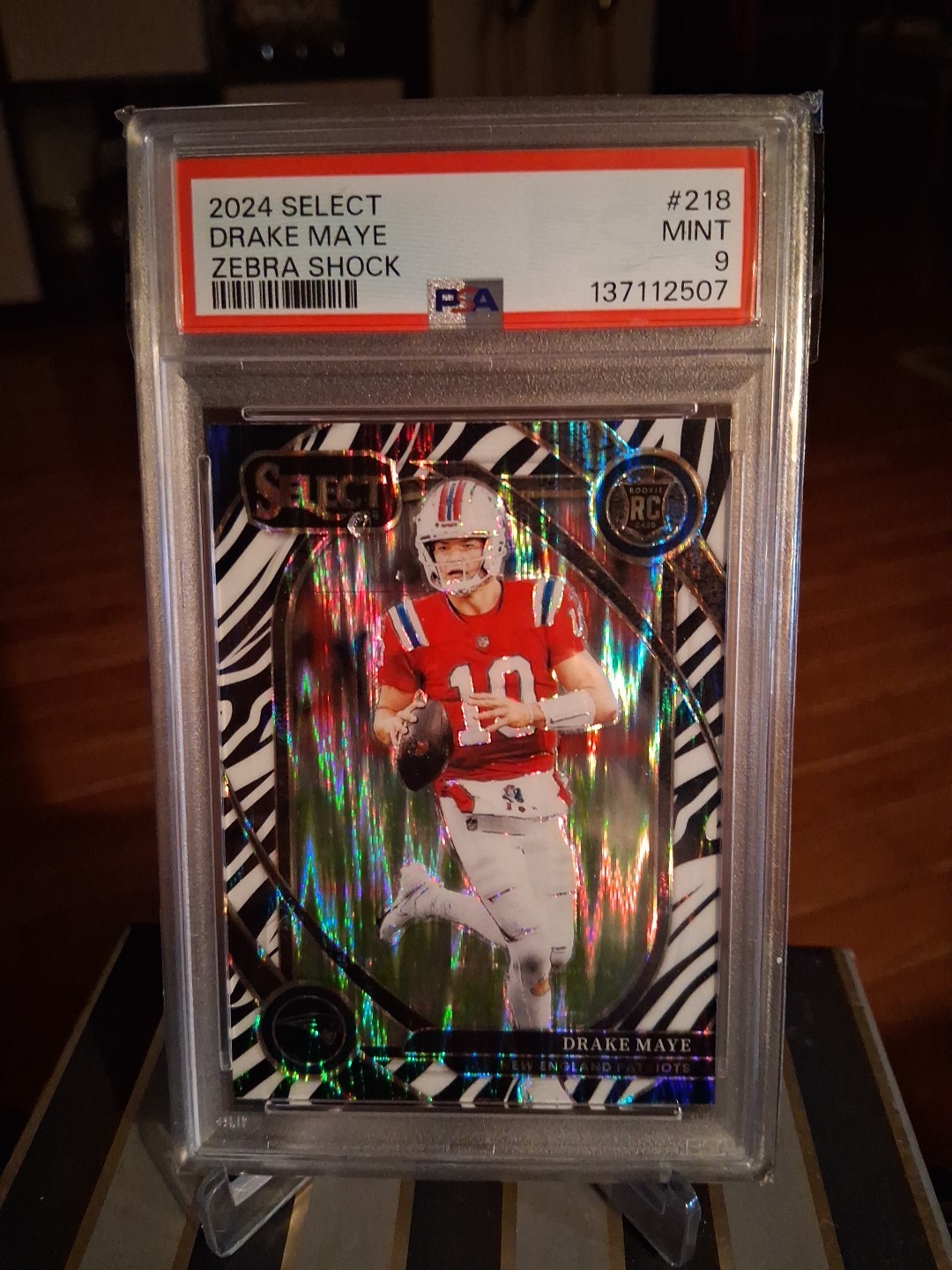 2024 Select Drake Maye Zebra Shock #218 🔥
