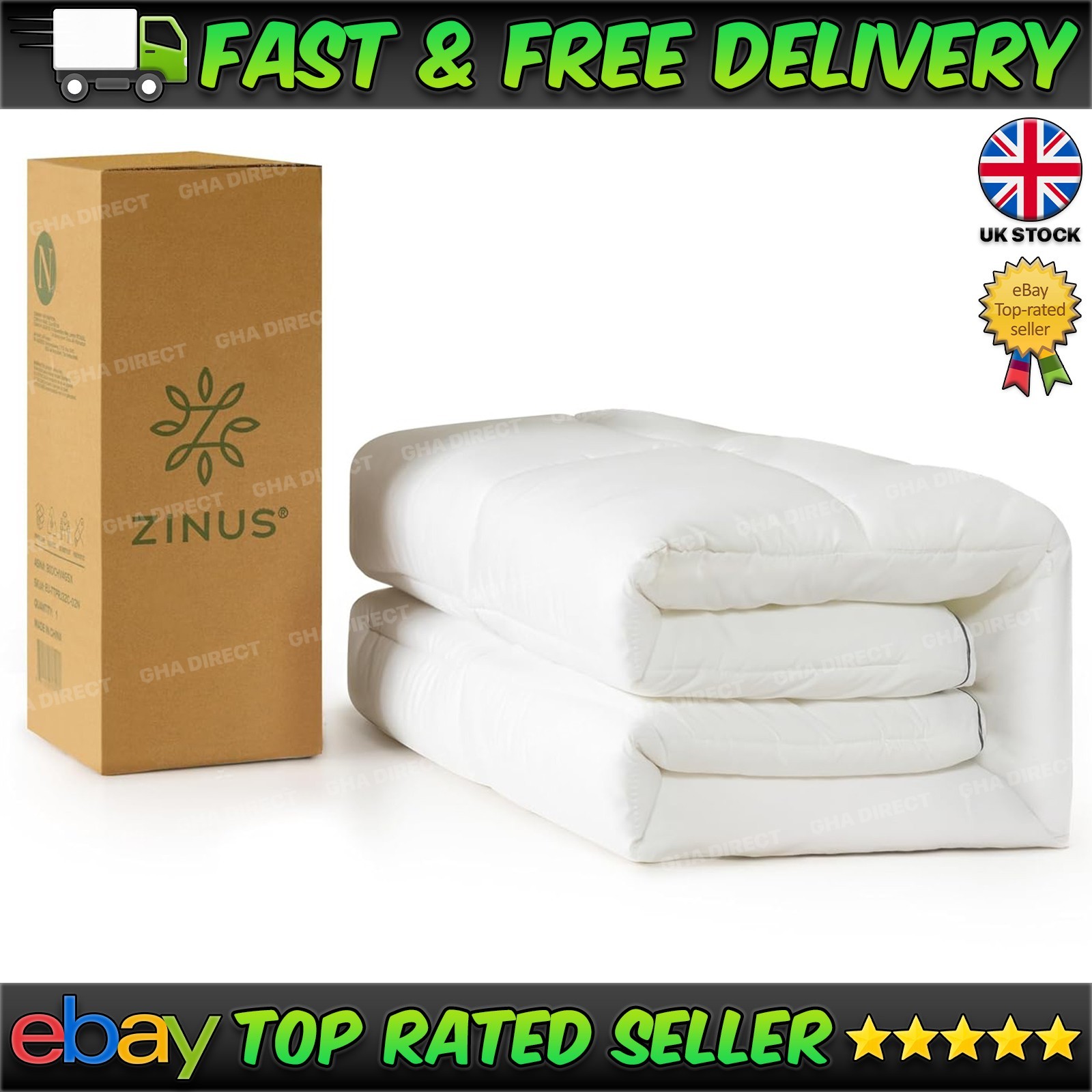 5cm Bamboo Mattress Topper Quilted Pillow Top Machine Washable White Single Bed