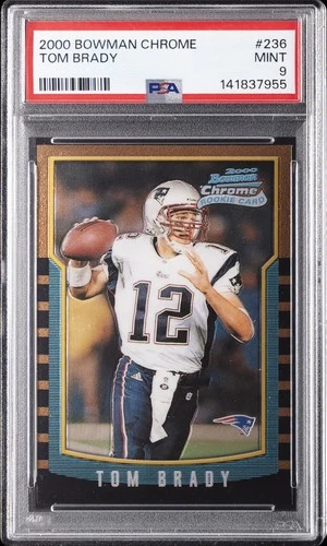 2000 BOWMAN CHROME #236 TOM BRADY ROOKIE RC PSA 9