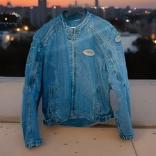 Cortech Jacket Mens XL/46 Rider Blues DSX Denim Motorcycle Moto Armored Pads