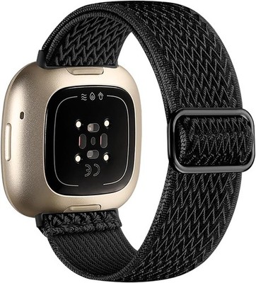 1 Pack Nylon Strap Compatible with Fitbit Versa 4/3 Sense 2 Men Women Soft Breat