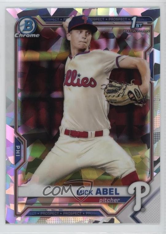 2021 Bowman Chrome Prospects Atomic Refractor Mick Abel #BCP-42 04yc