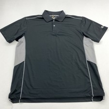 Champion Performax Polo Shirt Mens XL Black Gray Short Sleeve Stretch Athletic