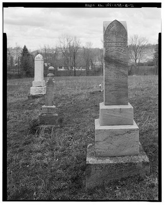 Detail Frances E. Triplett Marie Baker headstones facing north - Norris Farm,