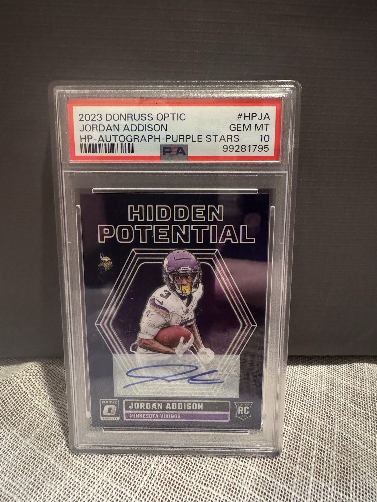 2023 Panini Donruss Optic - Hidden Potential Jordan Addison Rookie Auto /25