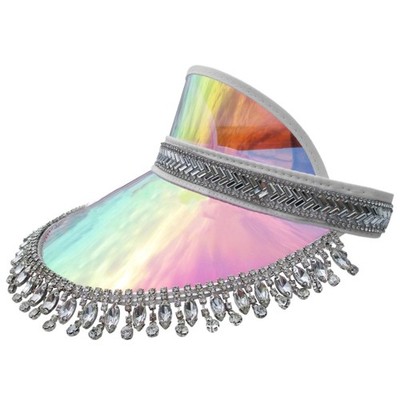 Wide Brim Visor Sun Hat Musical Festival Sun Cap Outdoor Activity Sunscreen Hat