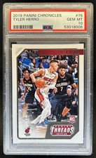 2019-20 Chronicles Tyler Herro RC Rookie Threads #76 Heat PSA 10 GEM MINT