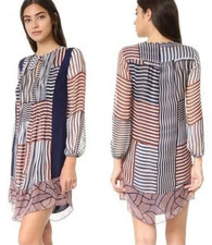 Diane Von Furstenberg Dress Silk Kailyn Mini Sheer Size 4