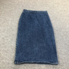 Gitano Skirt Juniors 9/10 Blue Denim Straight Pencil Midi High Waist Casual