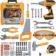 Kids Tool Set for Boys with Electric Drill, Construction Pretend Play Toys for 3