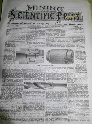 Mining & Scientific Press November 11, 1876. Meteorology; Huxley's Visit; etc