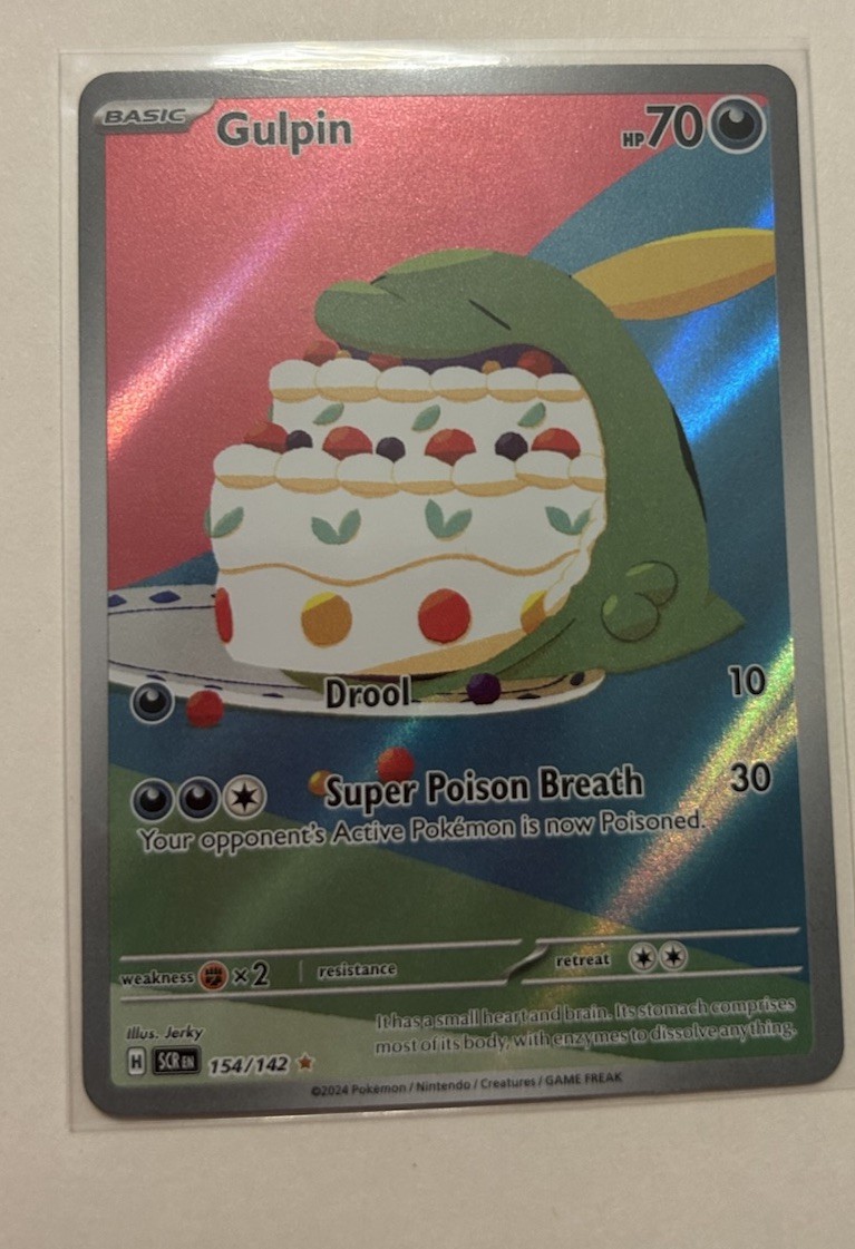 The Pokémon Company Gulpin 154/142 Stellar Crown Illustration Rare Full Art Holo