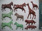 10 RARE MARX SUPER CIRCUS HORSES LION TIGER ANIMALS 1/32 54MM 60MM PLAYSET