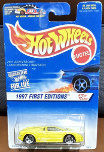 Hot Wheels 1997 First Editions 25th Anniversary Lamborghini Countach--Brand NEW