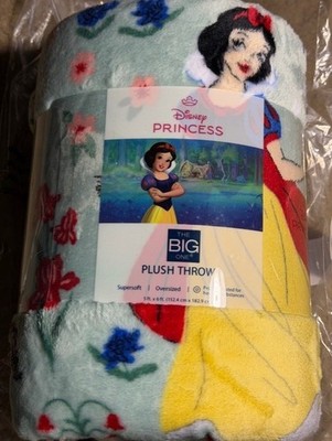 The Big One Disney Princess Snow White Plush Throw Super Soft Blanket 5'x6' NEW