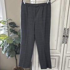 Pendleton 100 Virgin Wool Dress Pants Women's 14 Gray Patterned Straight Leg