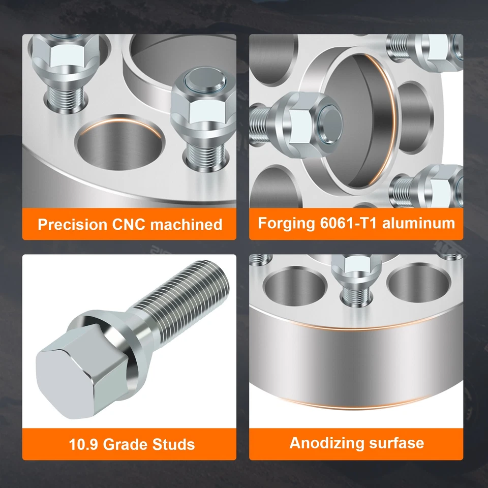 4 Pcs 2" Hub Centric Wheel Spacers For 1998-2018 Subaru Impreza Forester 5x100 Foto 3 de 4