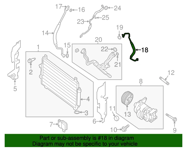 Nueva manguera flexible genuina Nissan/Infiniti, alta 924909NB0A OEM Foto 3 de 4