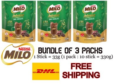 NESTLÉ MILO Intense Dark Chocolate (330g) x 3 Packs  Halal Product from Malaysia