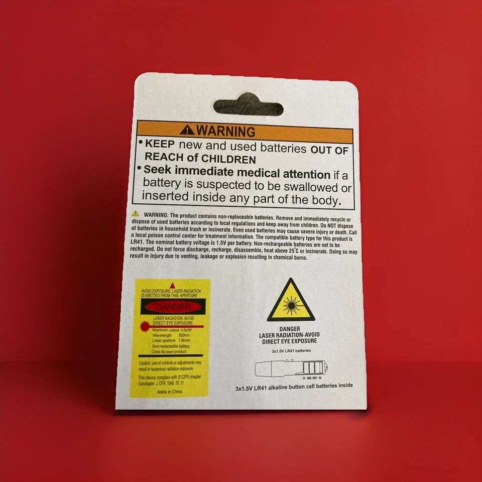 New Key Ring Laser Pointer Red Beam LED  Light  Bright   - Image 2 of 2