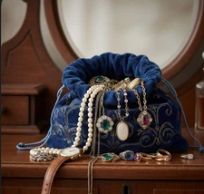 Mystery vintage jewelry bag possible silver or gold