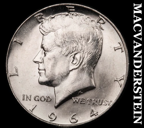 1964-D Silver Kennedy Half Dollar - Choice Gem Brilliant Unc  Lustrous  #G7363