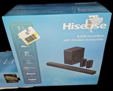 Hisense 5.1 Ch Soundbar R652 440W Rear Surround Speakers 6.5  Wireless Subwoofer