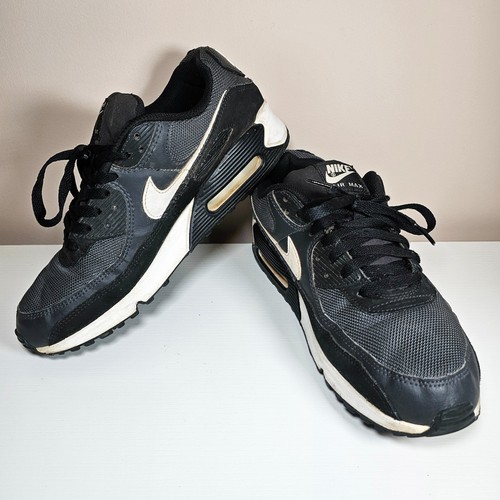 Nike Air Max 90 Mens 10.5 Black White Running Shoes Low CN8490-002 - Picture 4 of 11