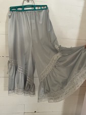 Vintage Vassarette Nylon BLUE Lace Pettipants Bloomers SZ 6