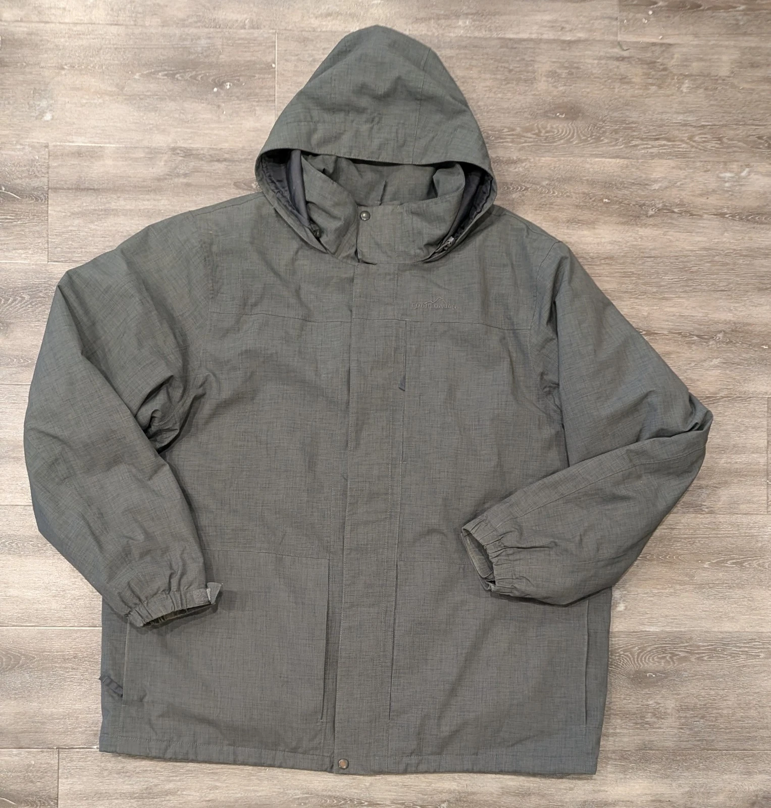 Eddie Bauer WeatherEdge Hooded Coat Jacket Gray Insulated Jacket Coat Mens 2XL